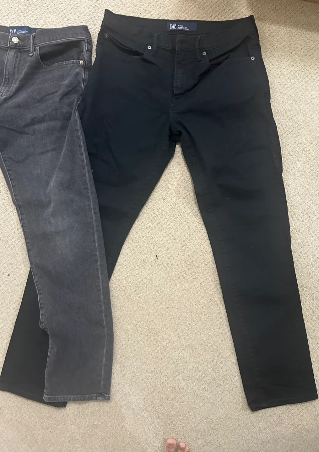 Men GAP Slim Soft Wear Jeans - Black & Grey - 33x32