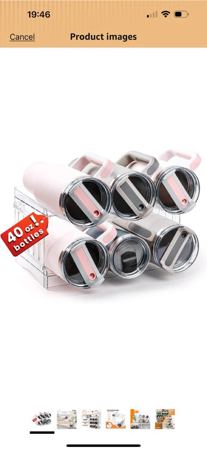 Water Bottle Organizer for Stanley 40oz Tumbler – 2 Layer Rack - photo 5