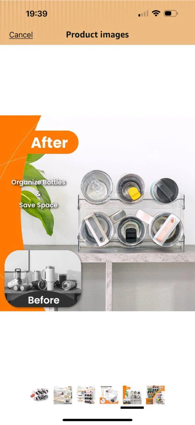 Water Bottle Organizer for Stanley 40oz Tumbler – 2 Layer Rack - photo 4