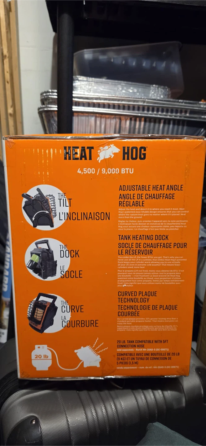 Heat Hog Portable Propane Heater - 9,000 BTU - photo 3