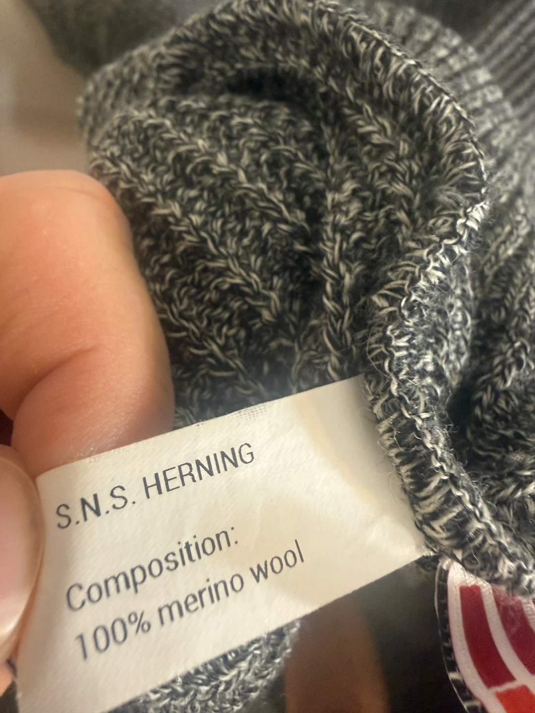 S.N.S. Herning Merino Wool Sweater men’s - Grey - Size L - photo 5