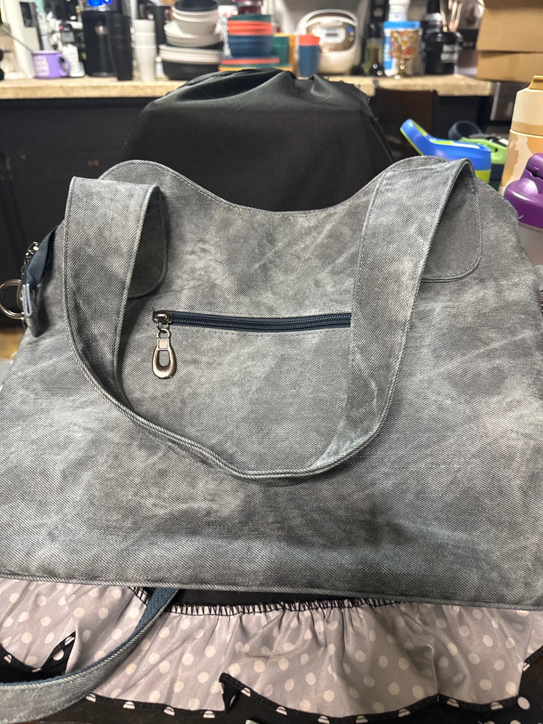 Large Denim Crossbody / Shoulder Bag – Like New - photo 4