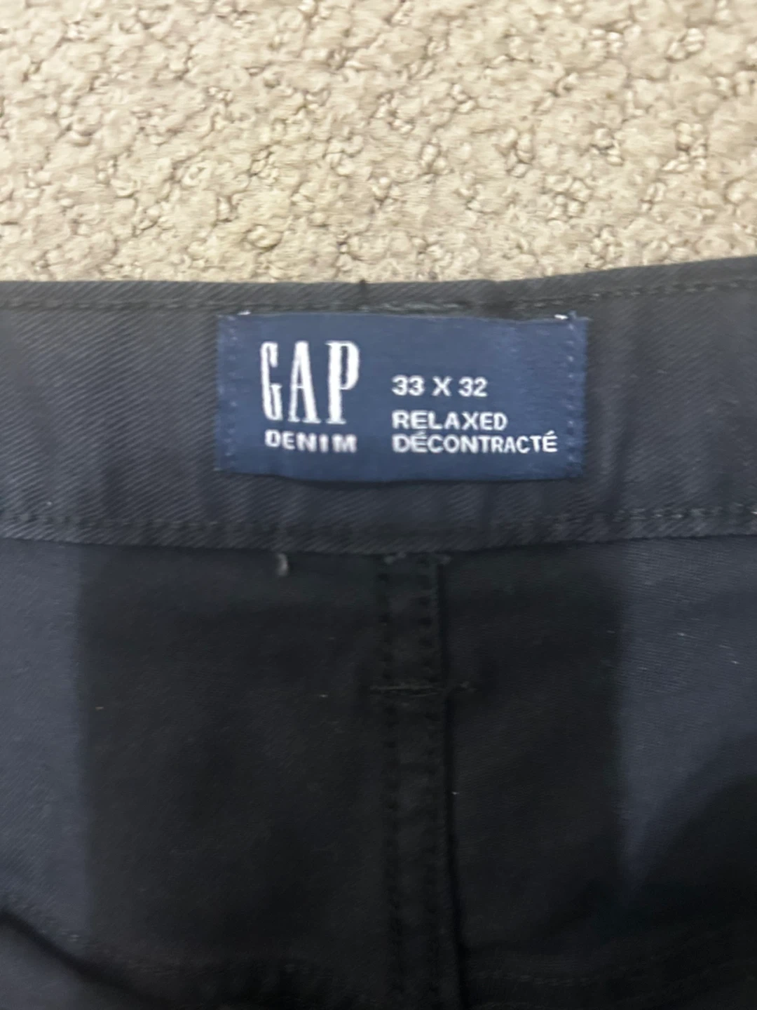 Men GAP Relaxed Fit Denim Pants 33x32 - photo 2