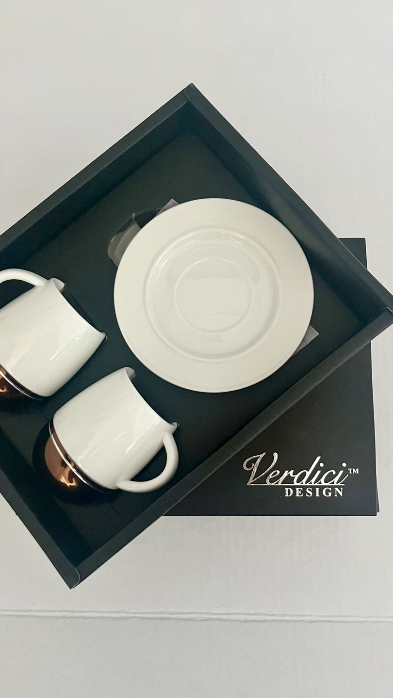 NEW***Verdici Design Coffee Cups & Saucers 2 Set - photo 4