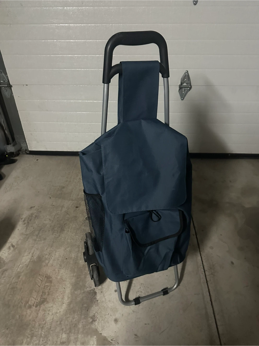 Dark Blue Shopping Trolley Bag