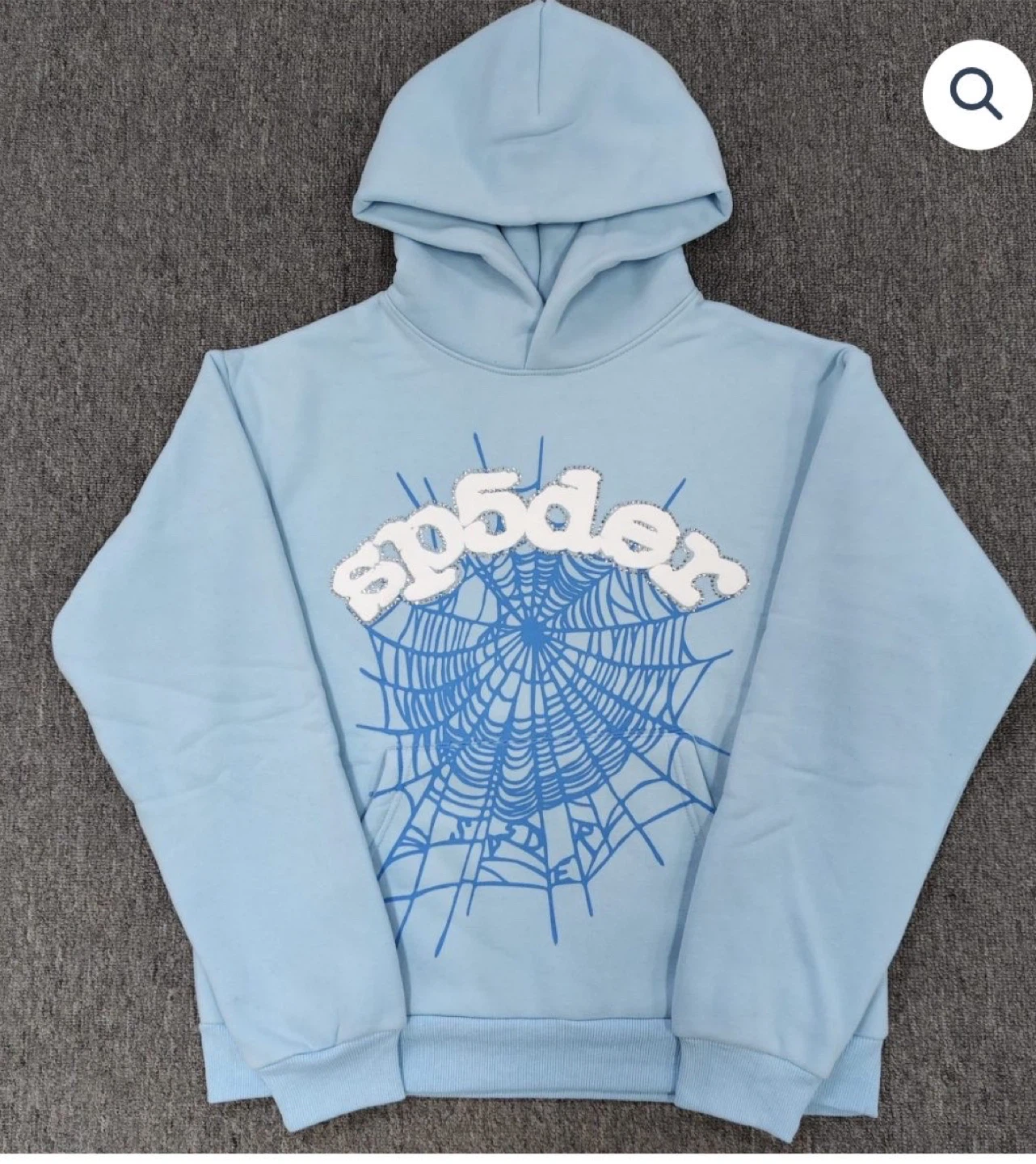 Spider Sp5der Hoodie Light Blue