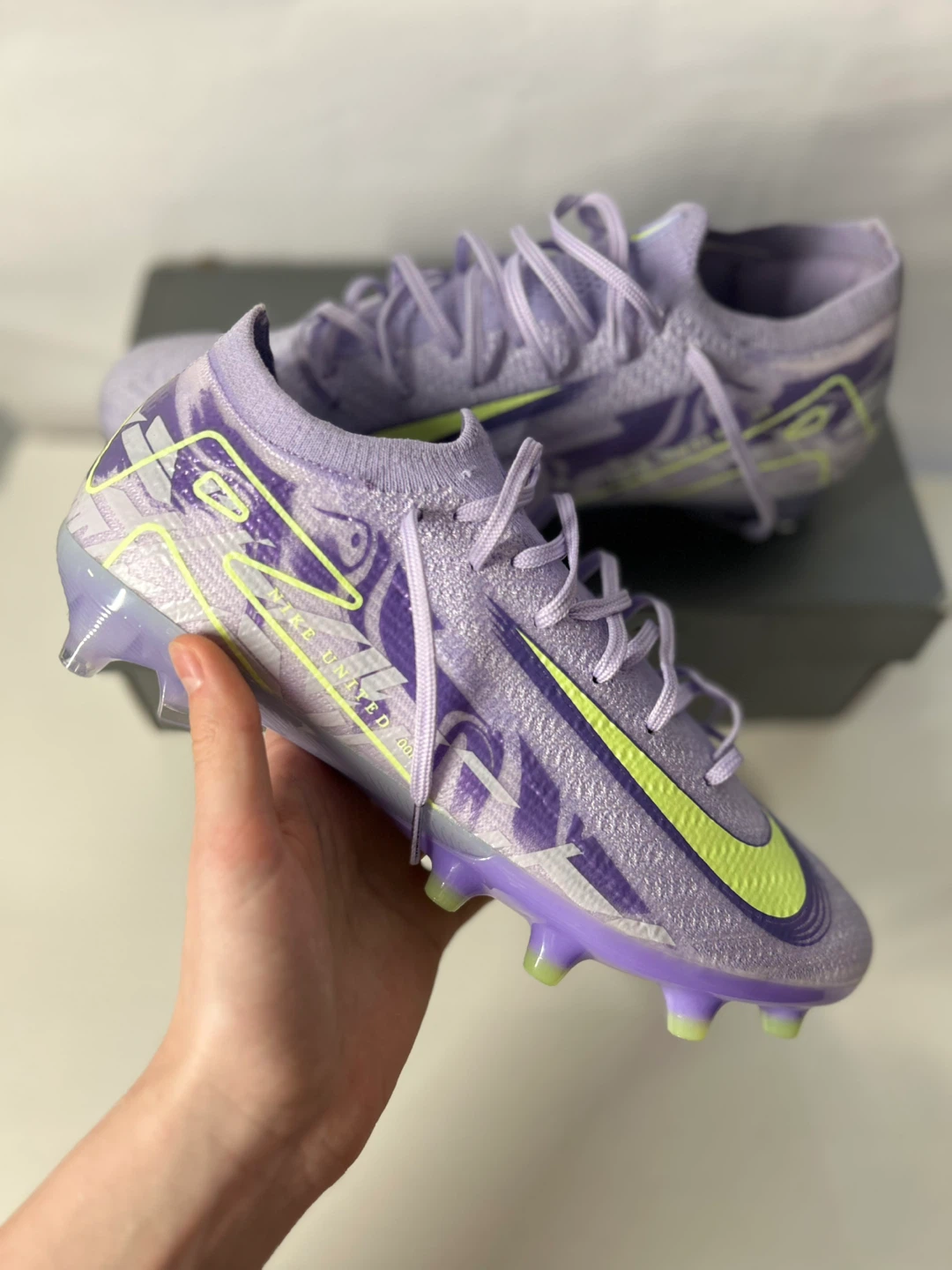 Nike Mercurial Vapor 15 Elite FG Soccer Cleats - Purple/Lime