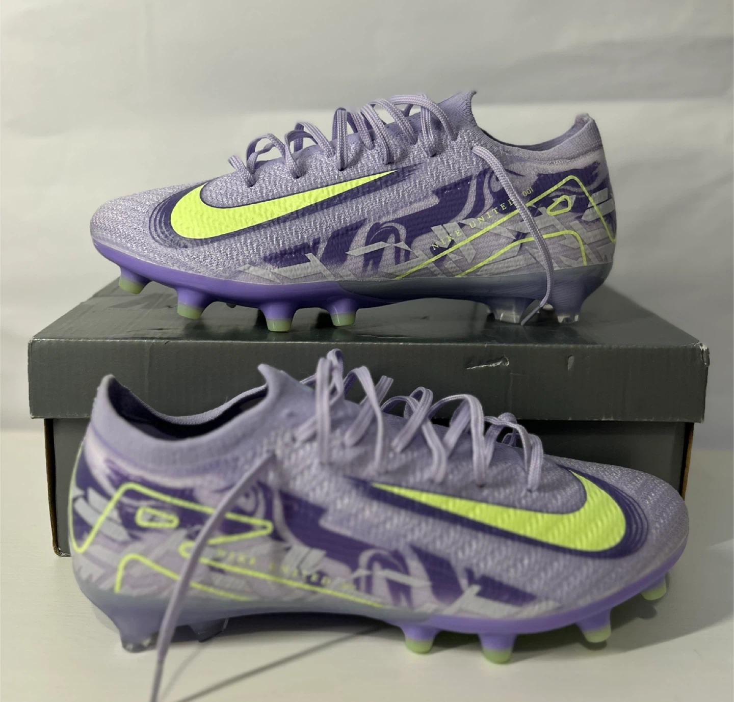 Nike Mercurial Vapor 15 Elite FG Soccer Cleats - Purple/Lime - photo 2