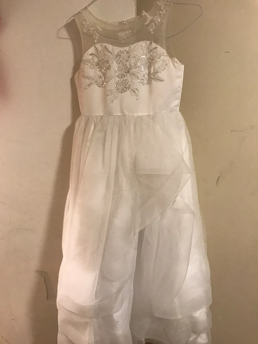 White Tulle Flower Girl Dress