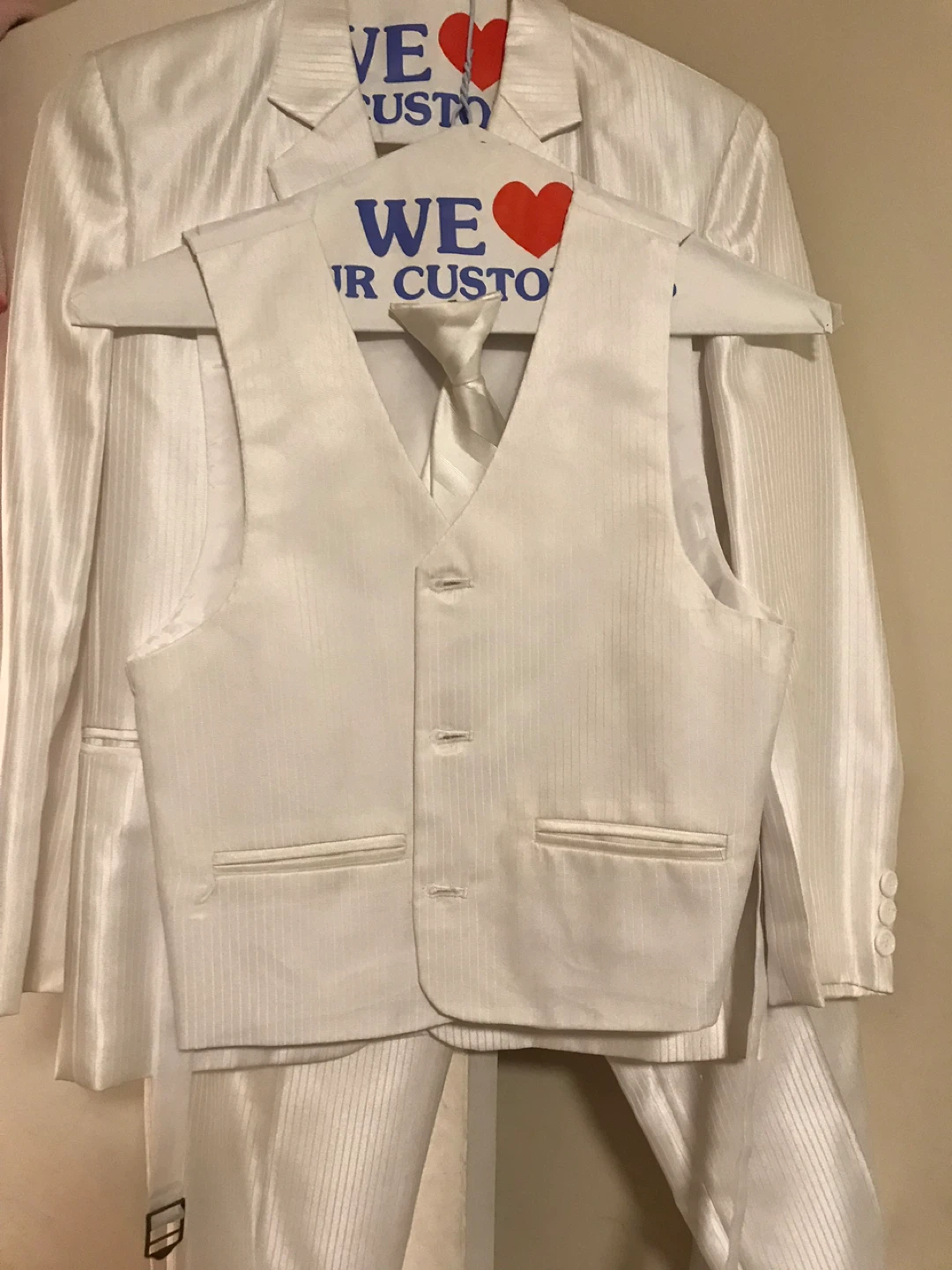 White Suit, Vest, and Tie