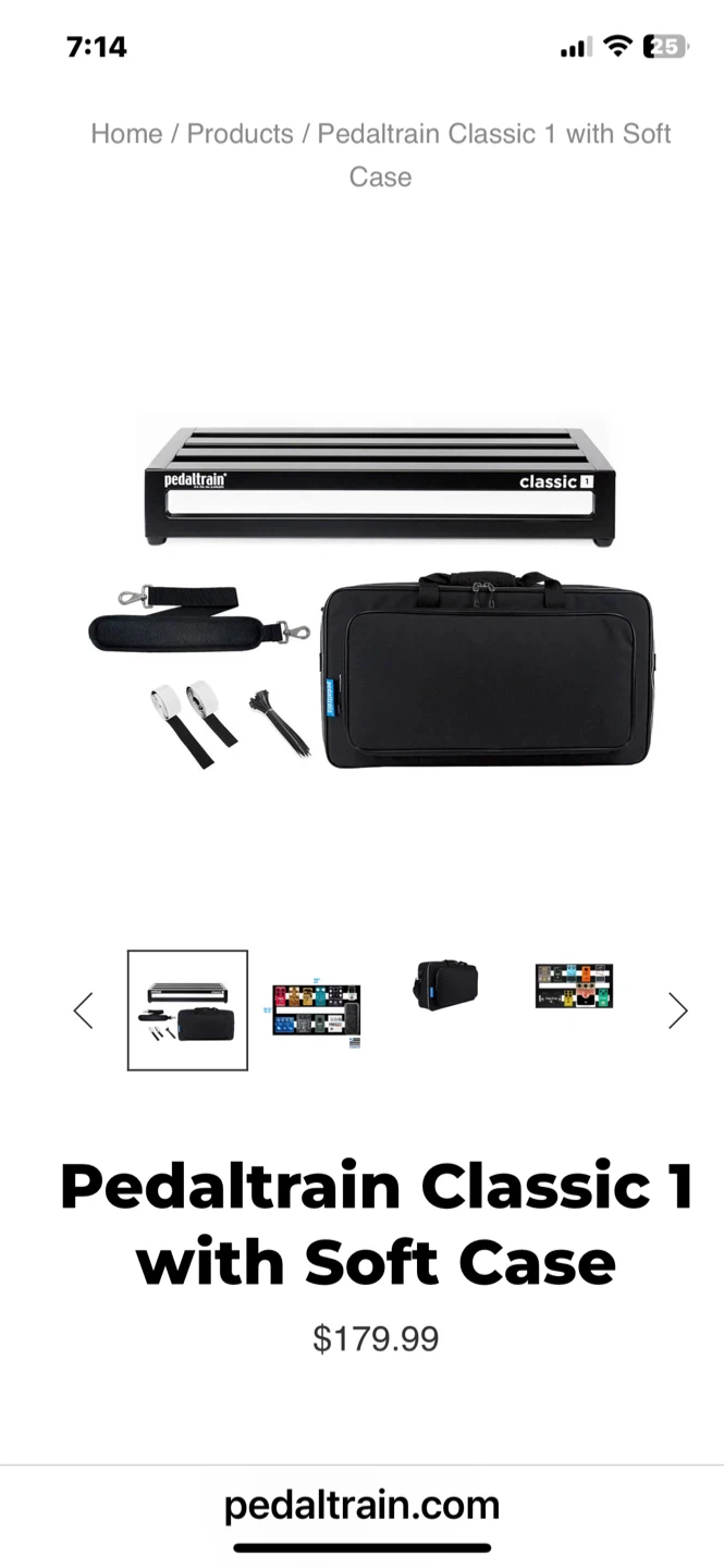 Pedaltrain Classic 1 Pedalboard with Soft Case