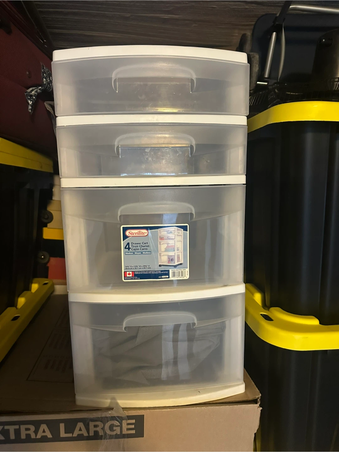 Sterilite 4 Drawer Plastic Cart