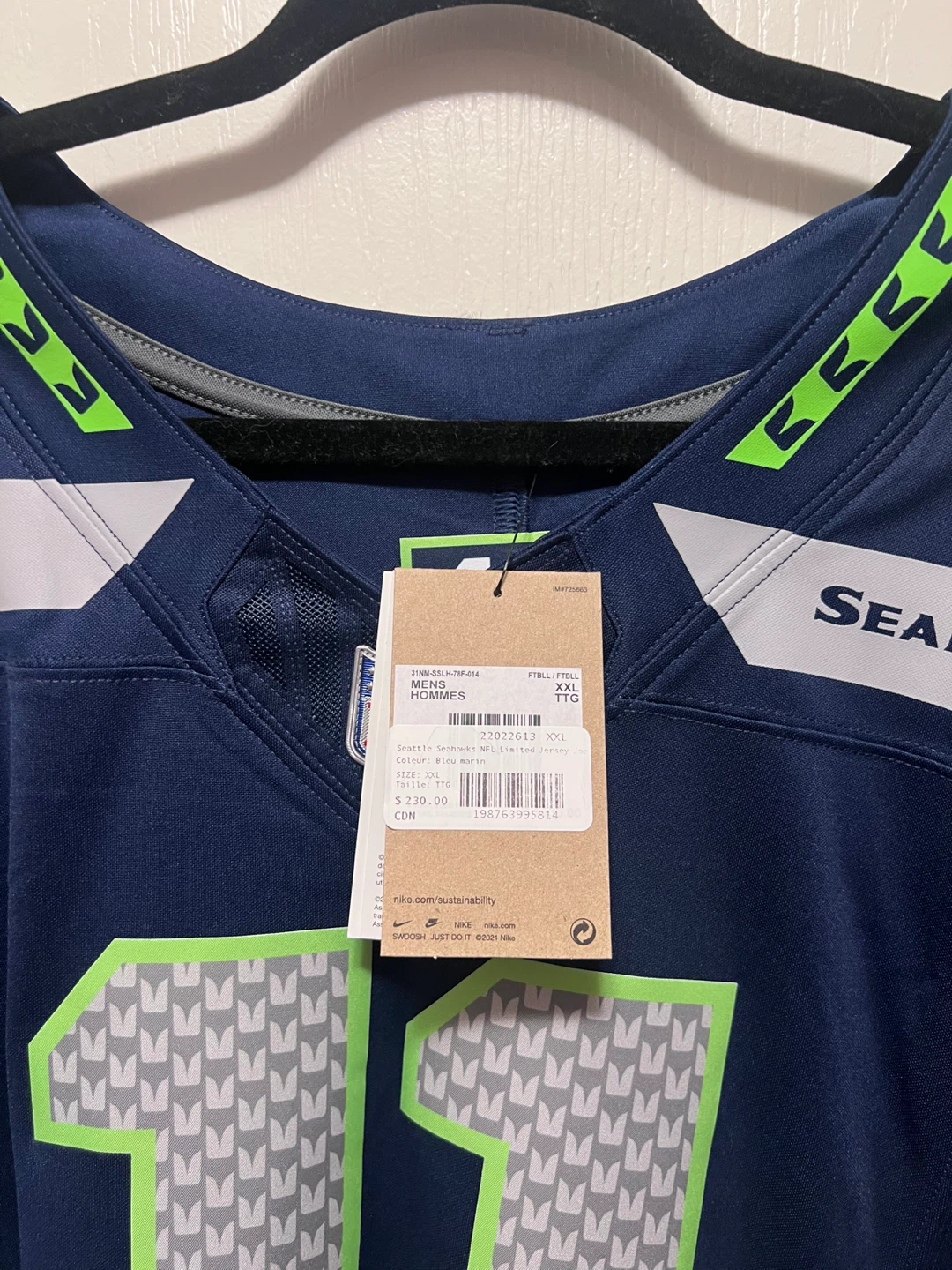 Men's Seattle Seahawks NFL Smith-Njigba Jersey Size XXL - photo 3