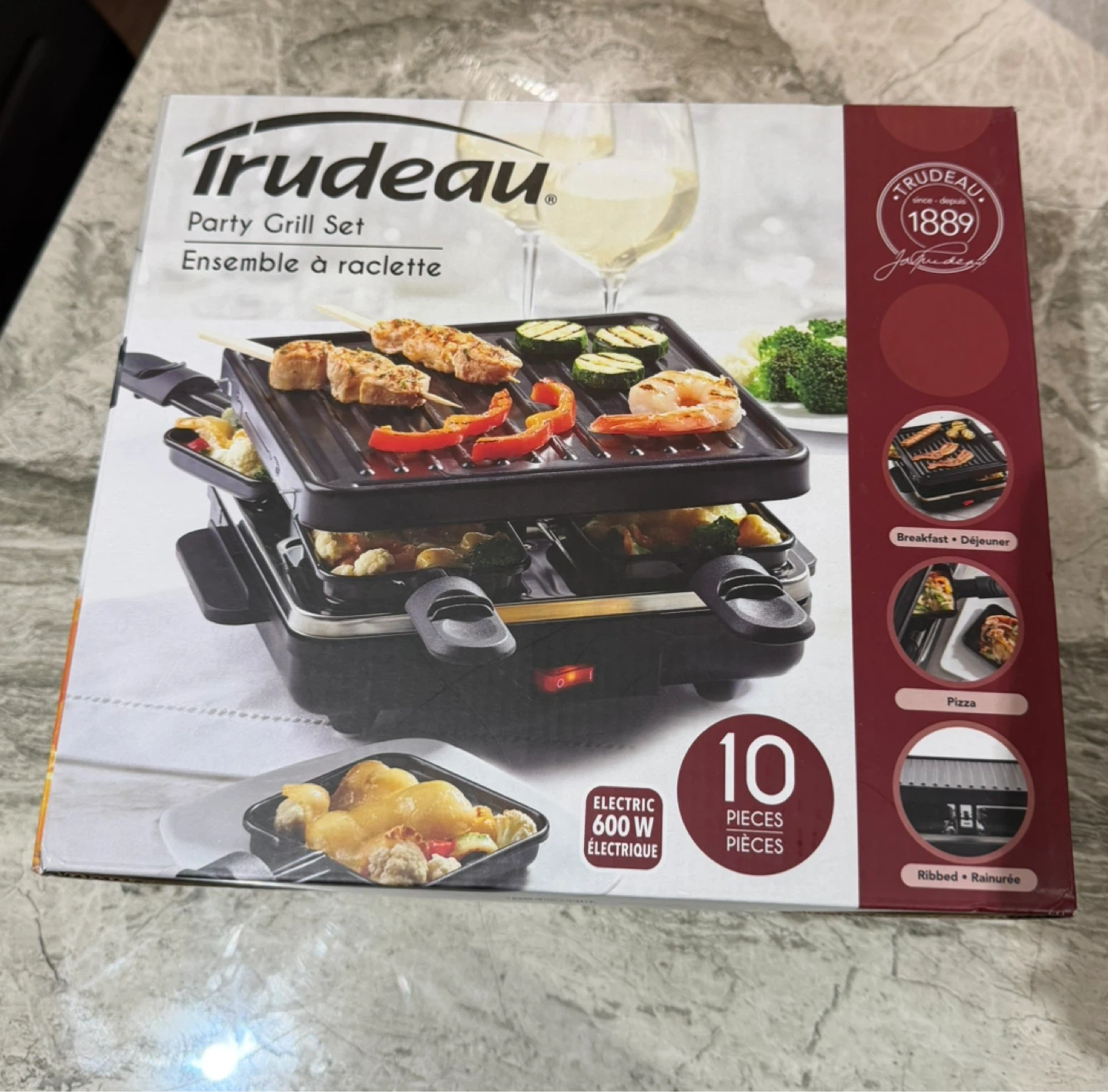 Trudeau Party Grill Set - Electric Raclette Ensemble