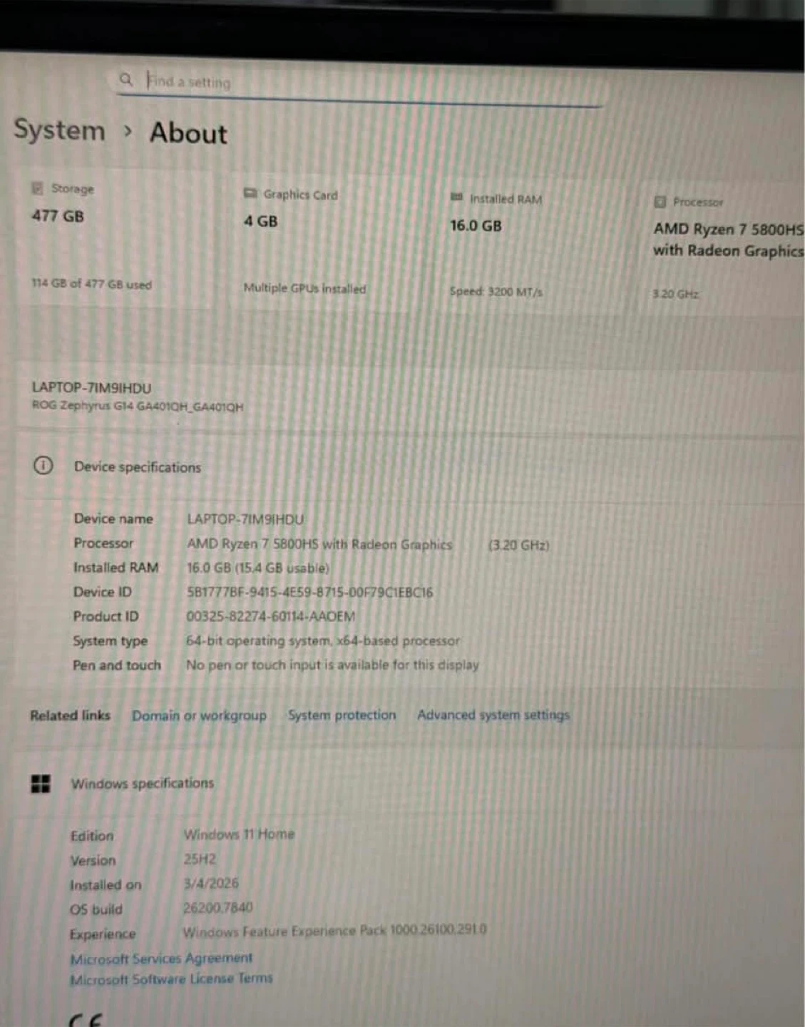 Asus ROG Zephyrus G14 GA401Q - photo 5