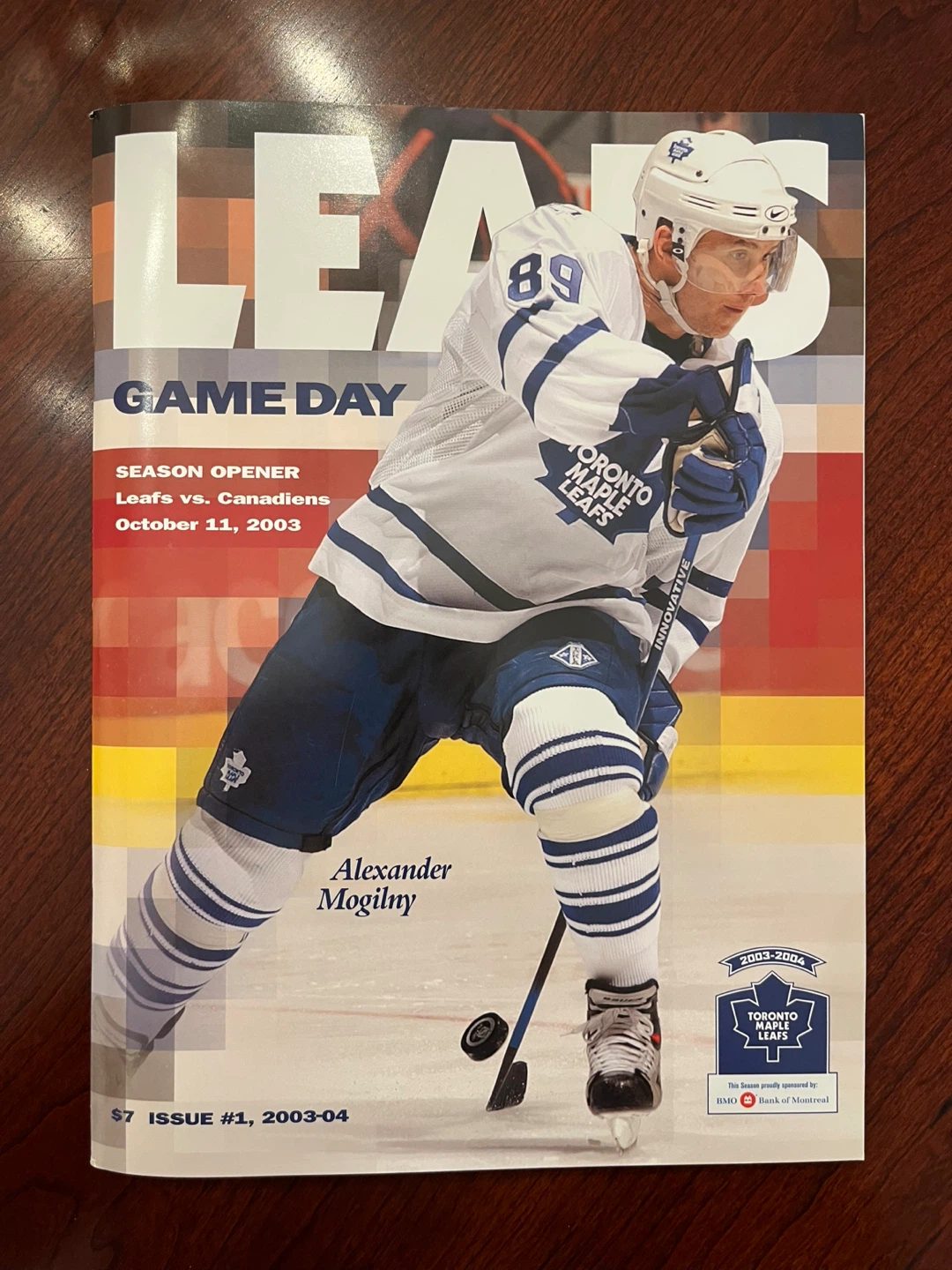 Toronto Maple Leafs Season Opener Game Program October 11, 2003