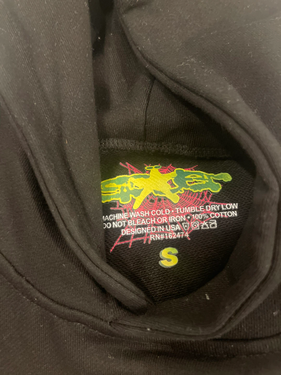 Sp5der Hoodie - Black - Size S - photo 2