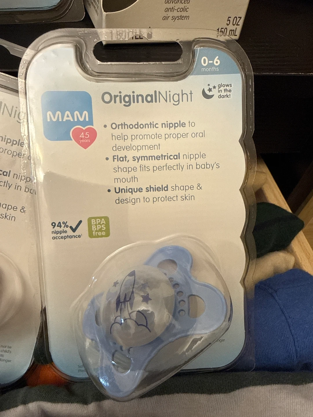 MAM Original Night Pacifiers (0-6 Months) - Pack of 5 - photo 2