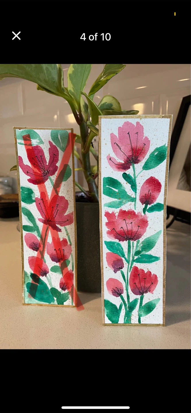 Watercolor Wild Flowers Bookmarks