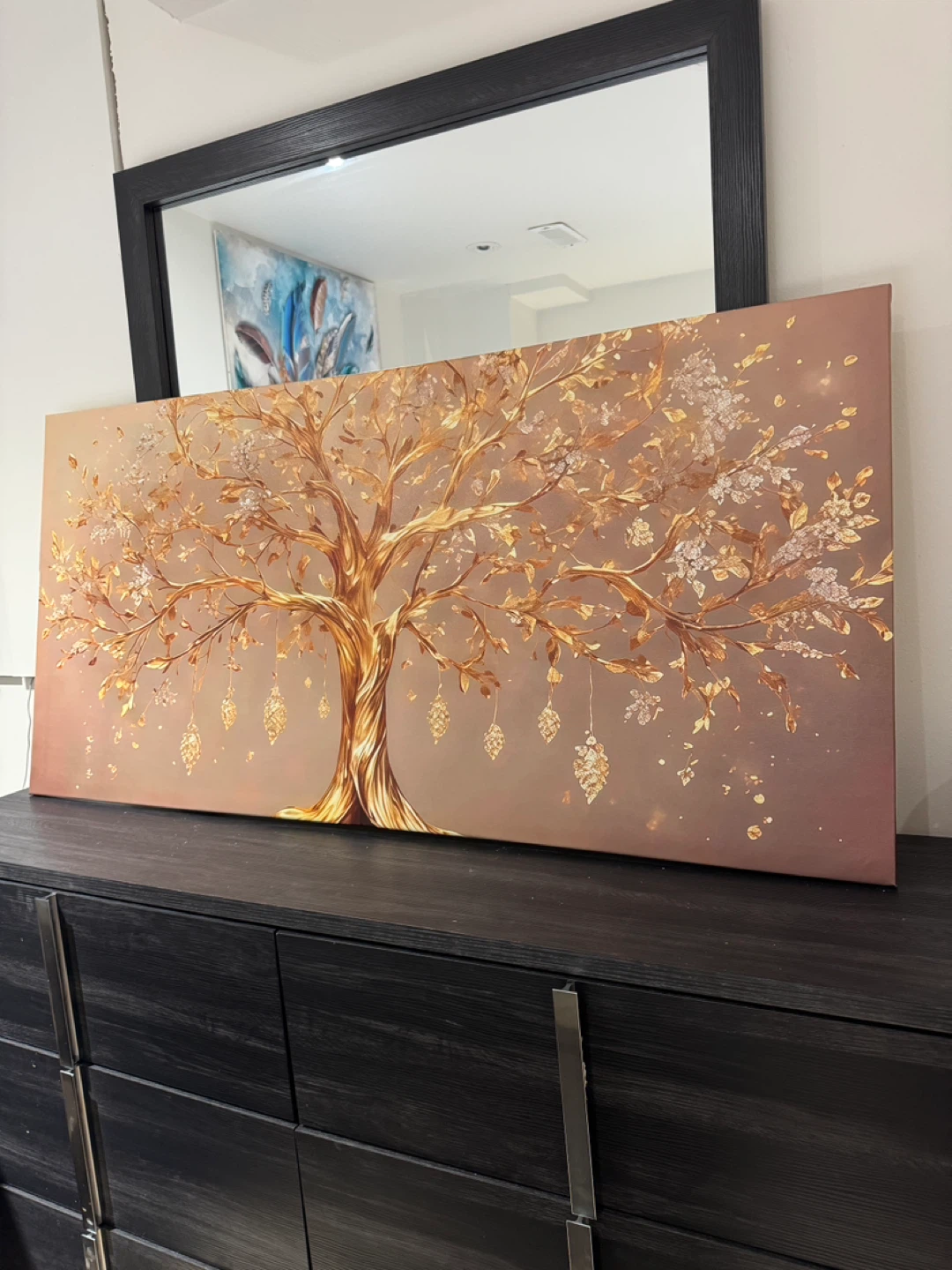 Textured Gold Tree Wall Art