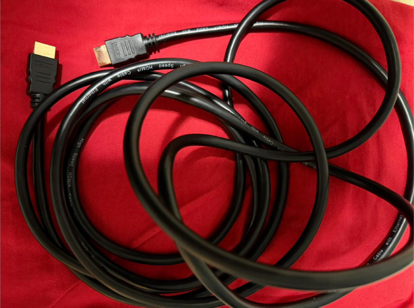 Extra-long High Speed HDMI with ethernet cable (aprx 8-10 ft)
