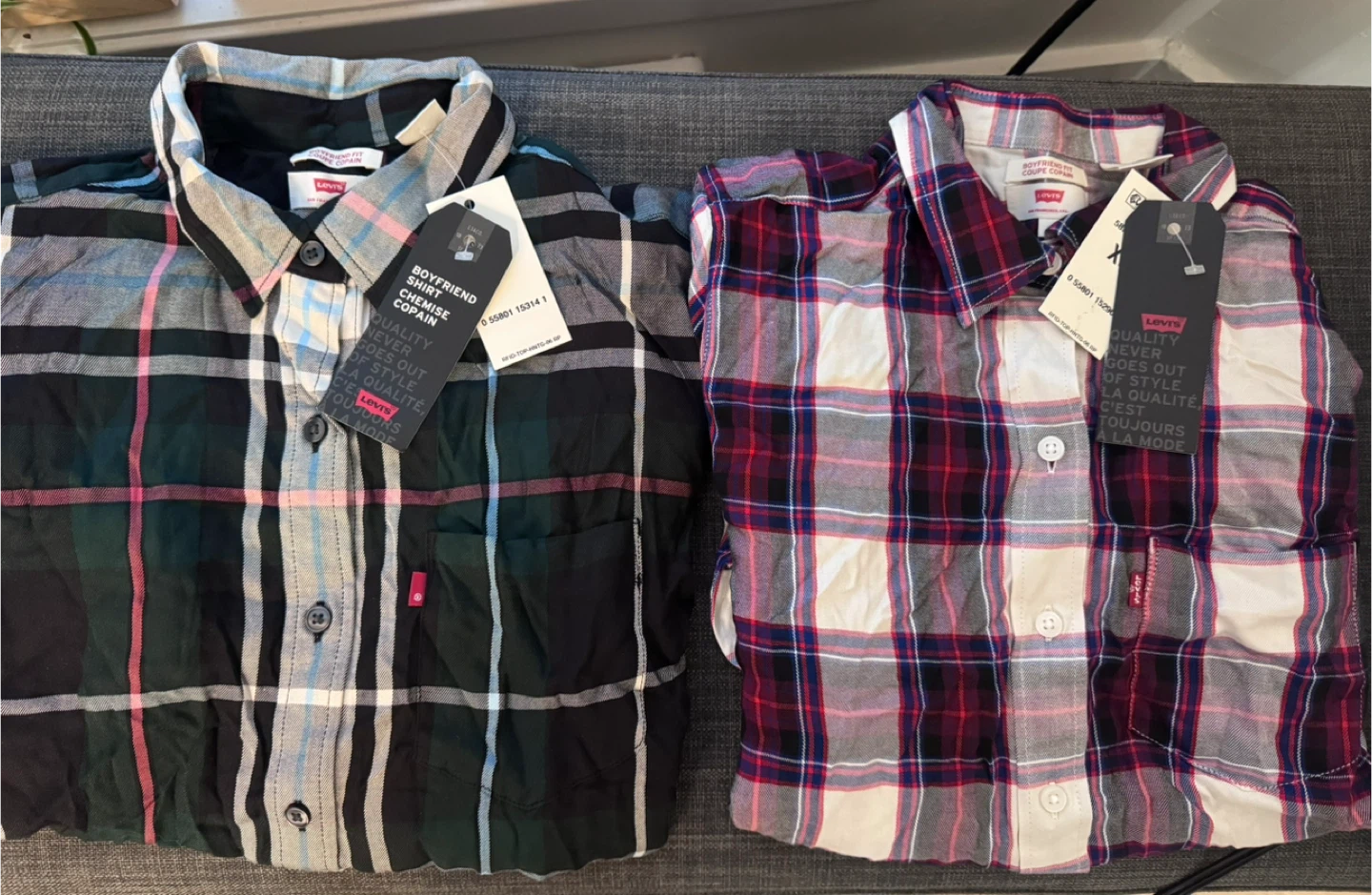 Levi's Boyfriend Fit Plaid Flannel Shirt - photo 2