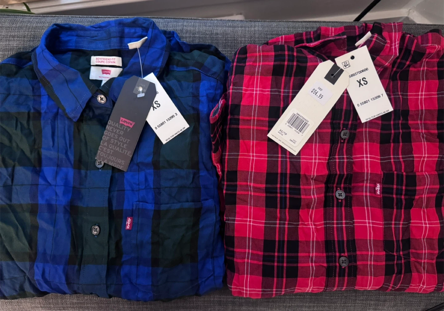 Levi's Boyfriend Fit Plaid Flannel Shirt