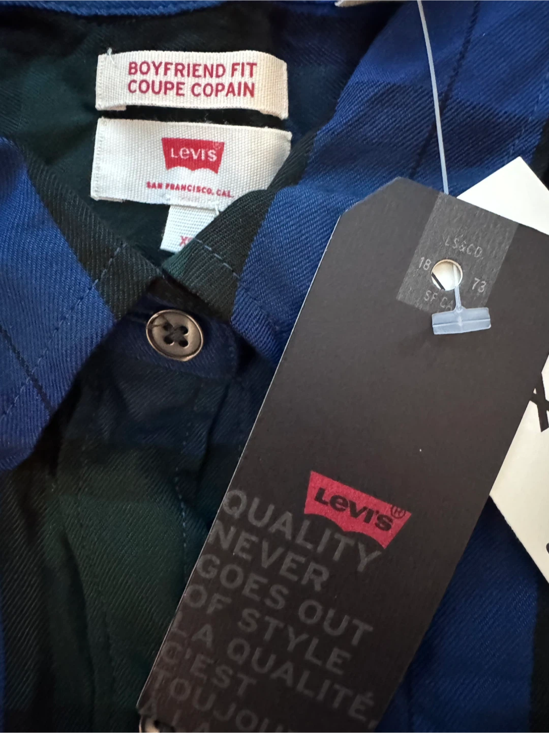 Levi's Boyfriend Fit Plaid Flannel Shirt - photo 5