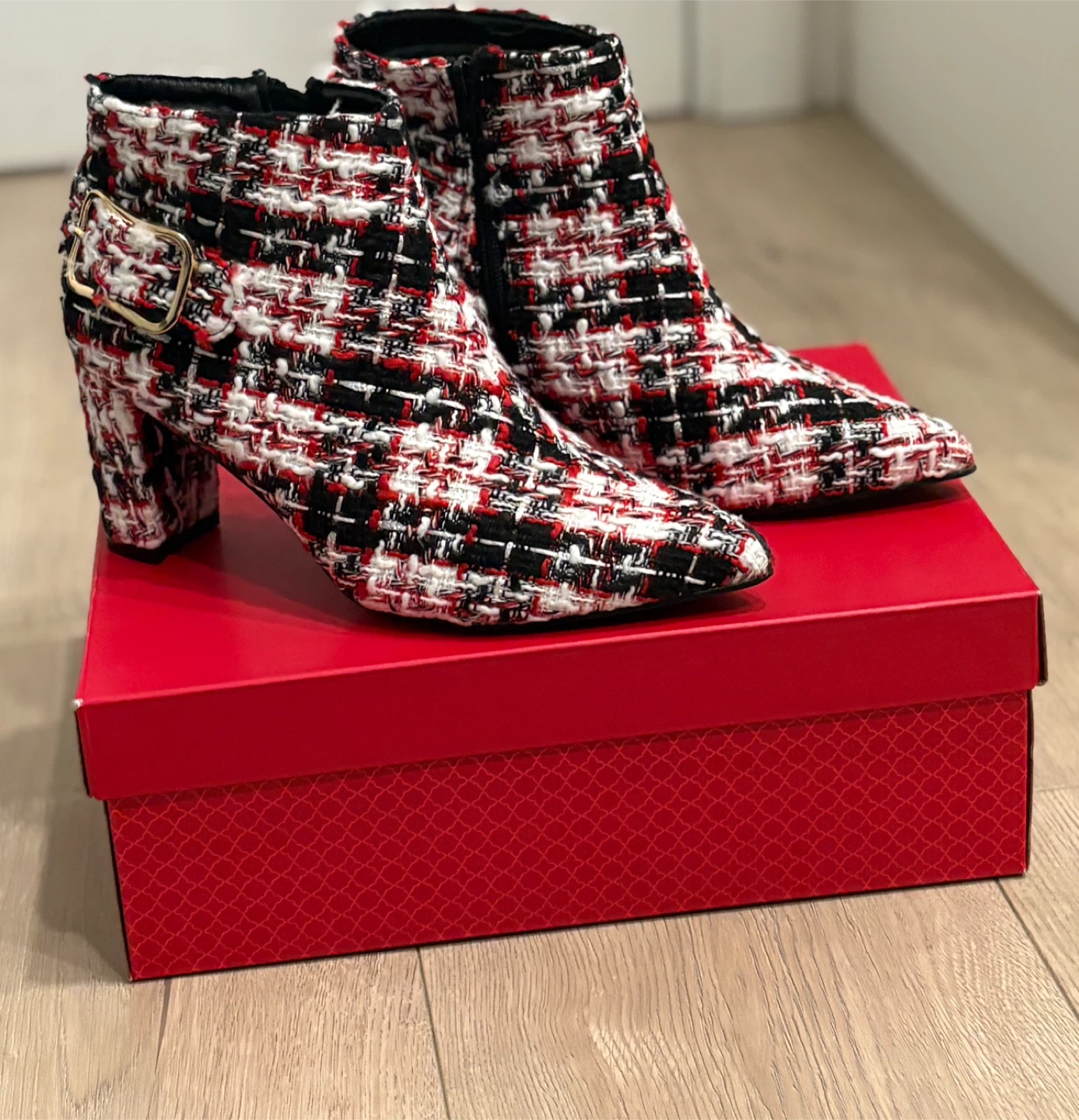 Women's Tweed Ankle Boots - US Size 7