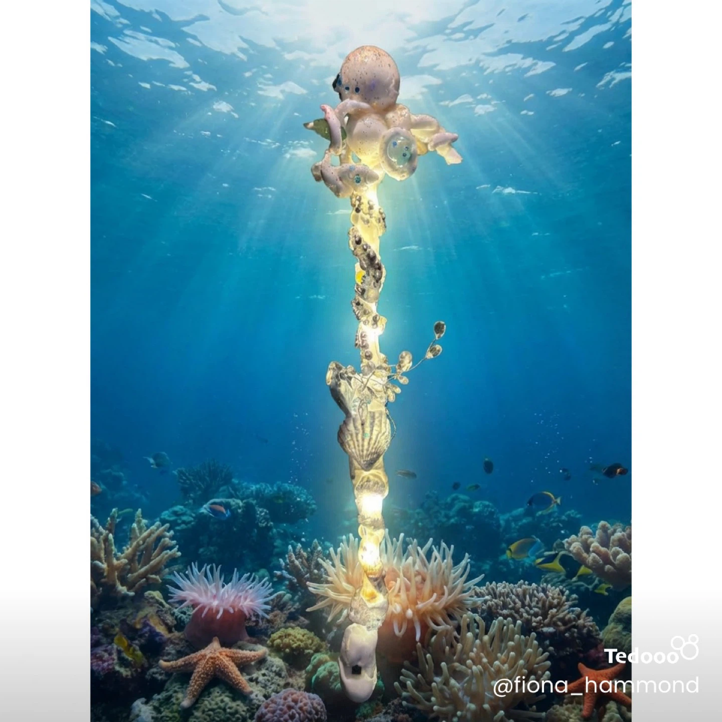 Octopus and Whale Tail Wand