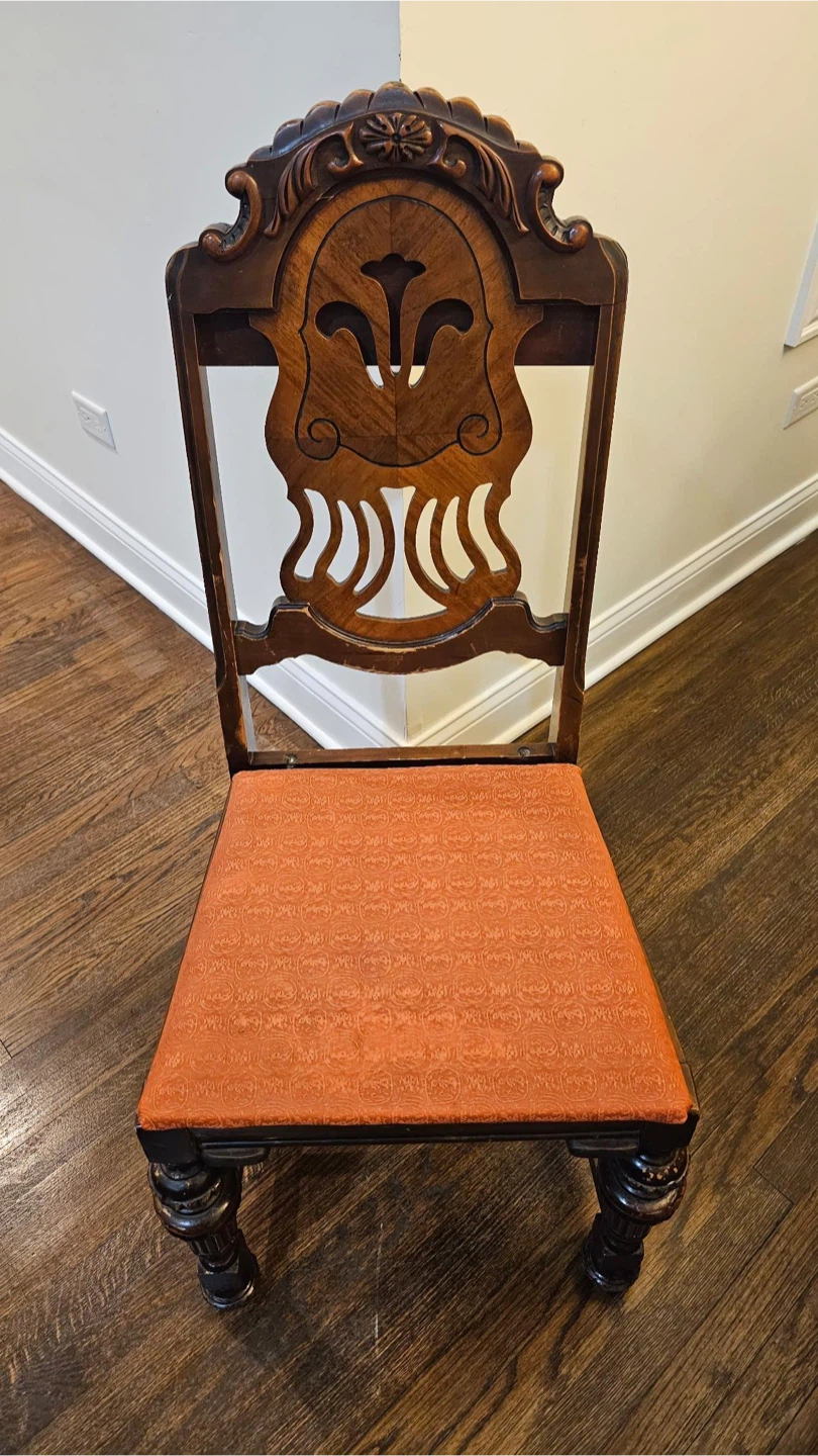 Antique Dining Table Set with 6 Chairs - photo 3