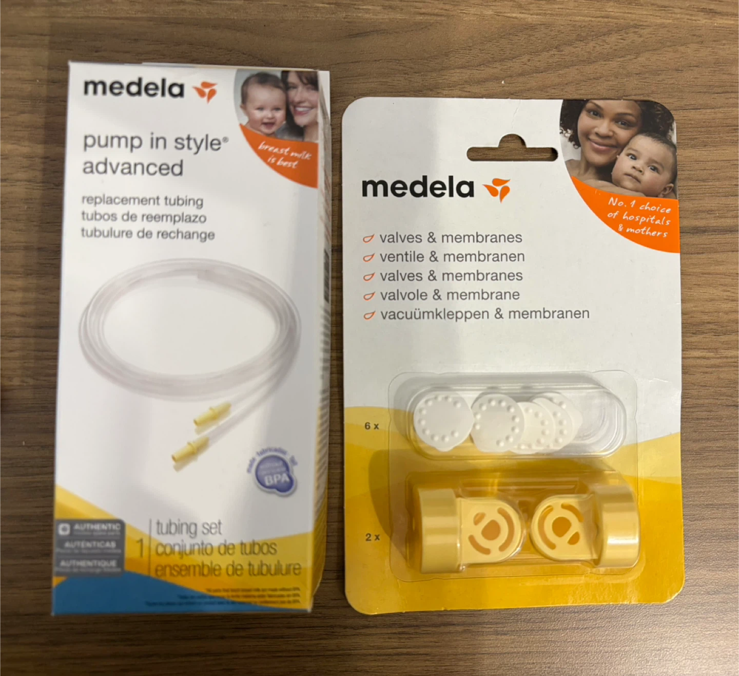 Medela Valves and Membranes and 3 Pump in Style Tubing Set