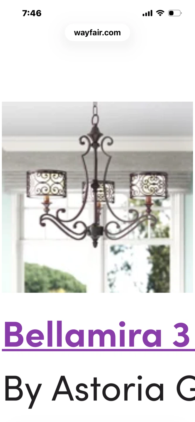 Astoria Grand Bellamira 3-Light Chandelier - photo 2