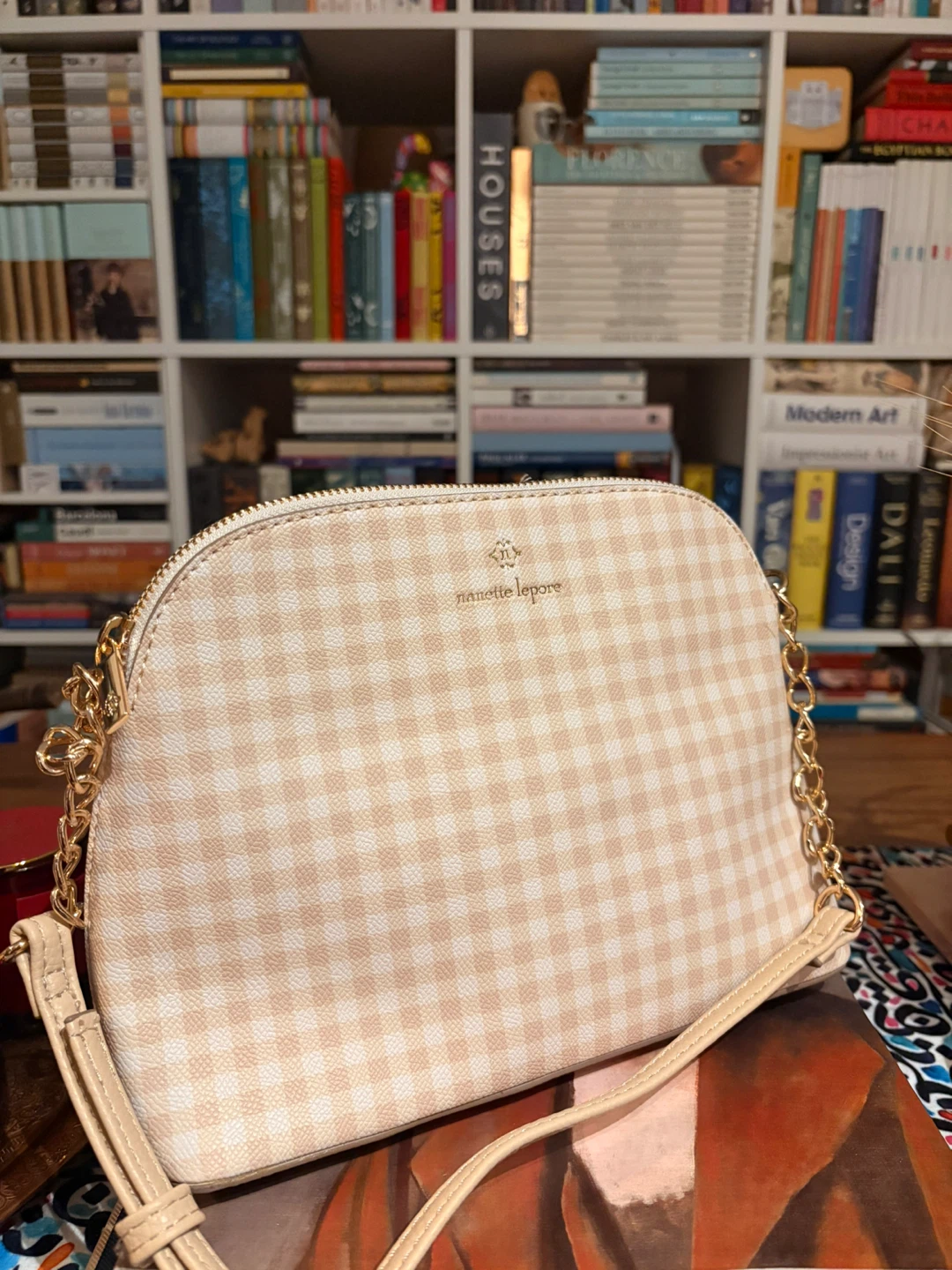 Nanette Lepore Gingham Crossbody Bag
