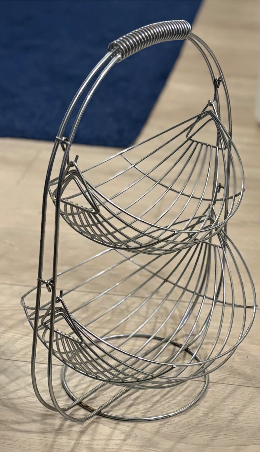 Two-Tiered Metal Fruit Basket - photo 2
