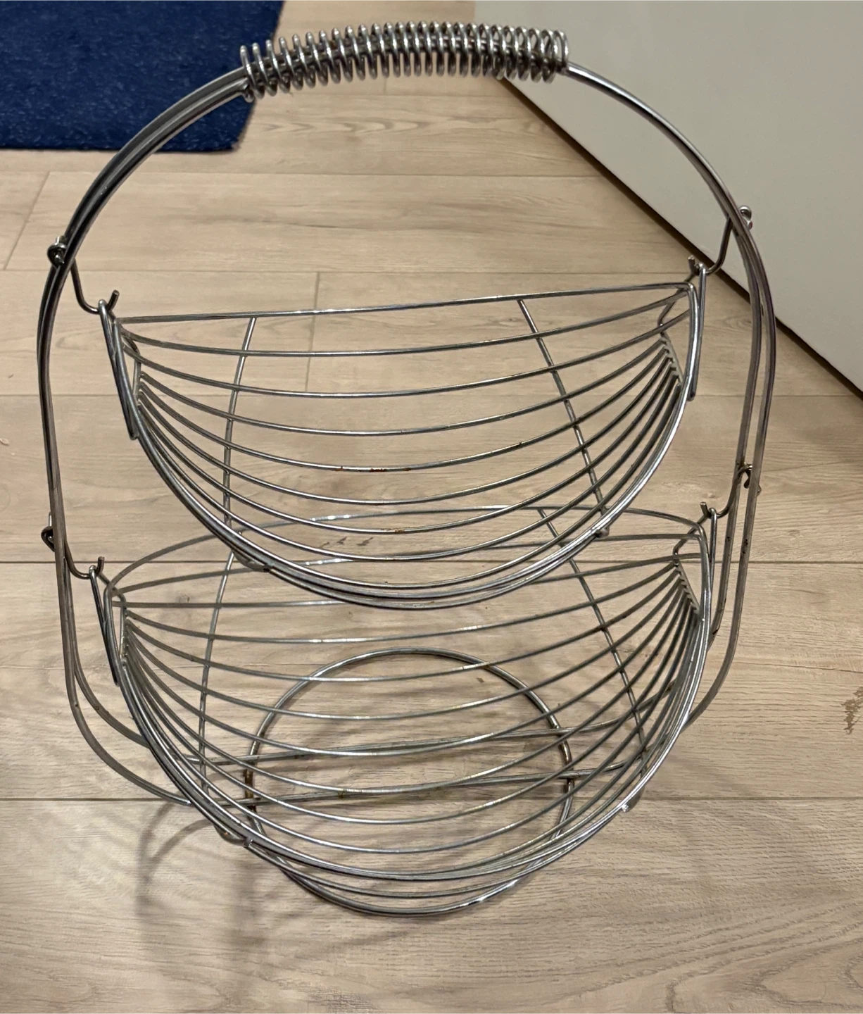 Two-Tiered Metal Fruit Basket