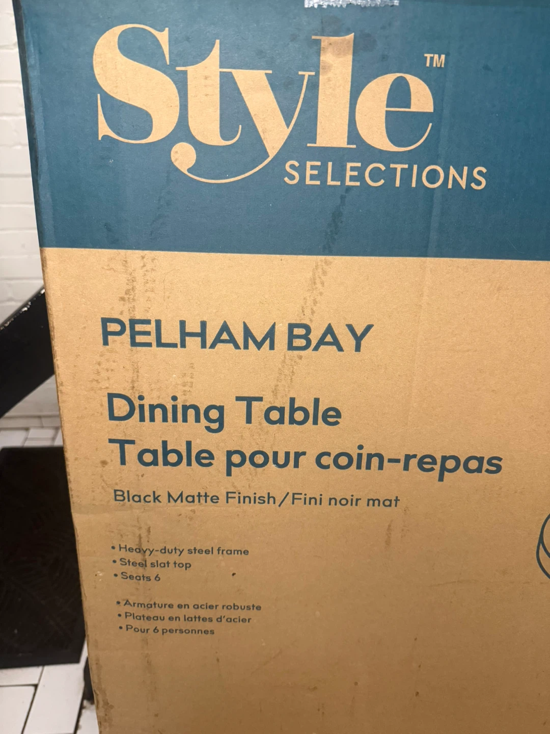 Style Selections Pelham Bay Dining Table - Black Matte - photo 2