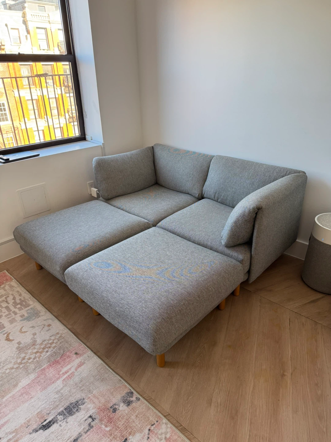 Modern Modular Sectional Sofa - Burrow Range | Stone Grey