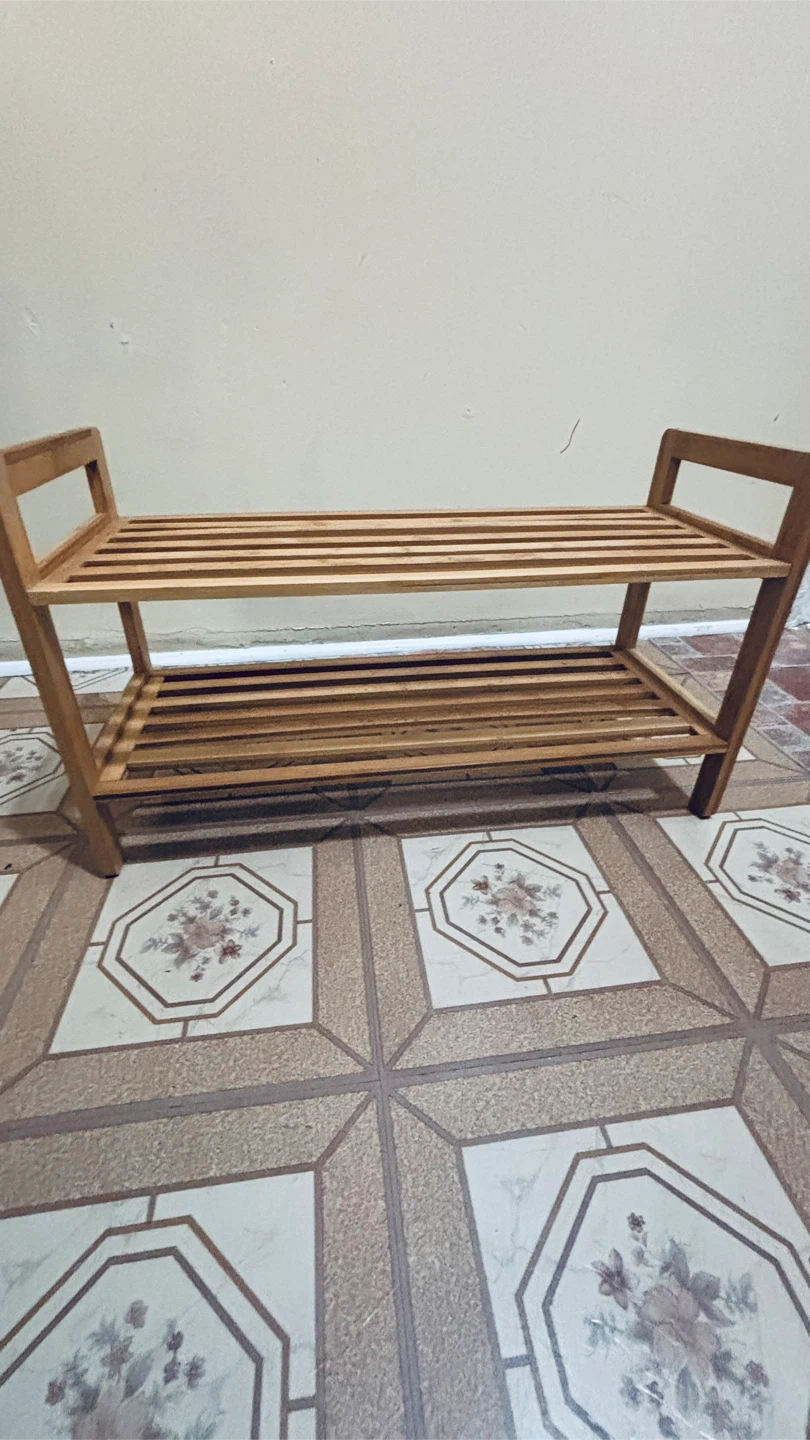 2-Tier Wooden Shoe Rack Shelf - photo 2