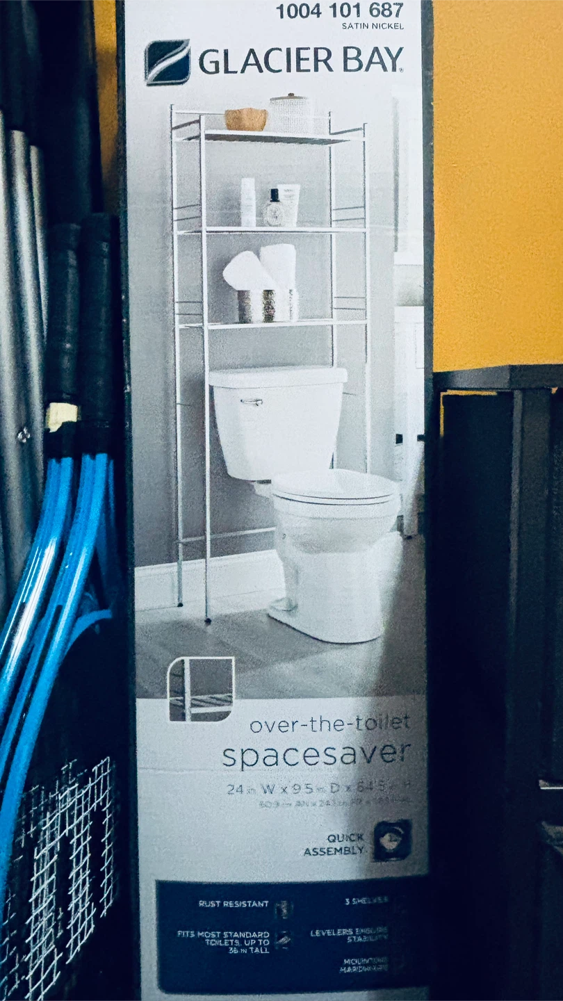 Glacier Bay Over-the-Toilet Spacesaver Shelf Unit - Satin Nickel - photo 2