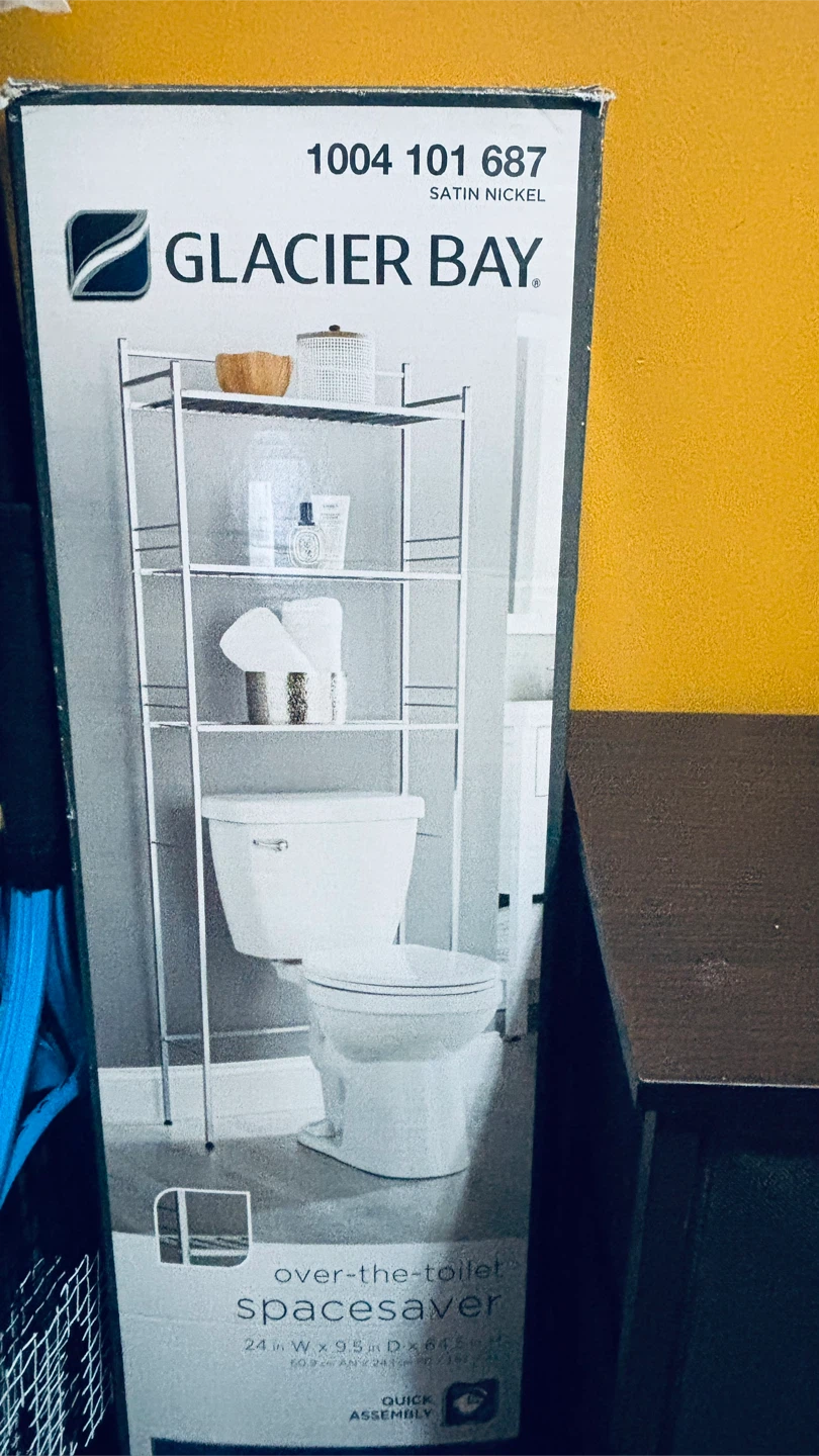 Glacier Bay Over-the-Toilet Spacesaver Shelf Unit - Satin Nickel