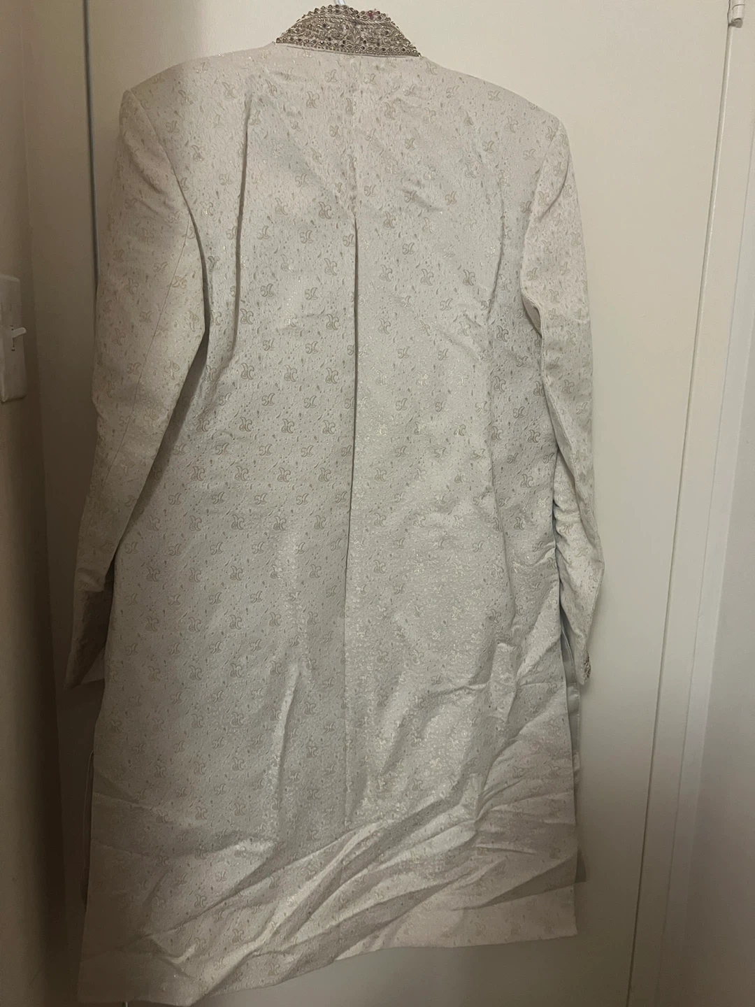 White Sherwani with inner Kurta - photo 5