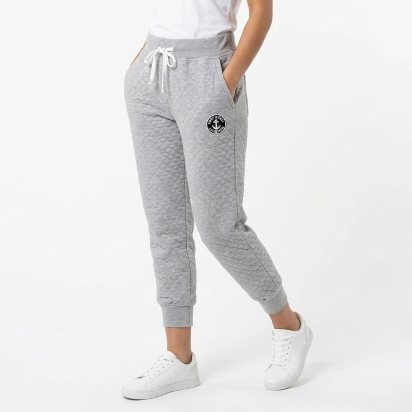 East Coast Lifestyle Quilted Jogger Sweatpants Gray Size S