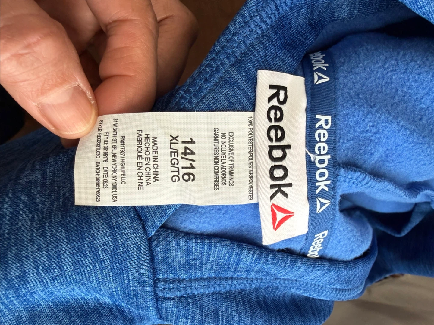 Reebok Blue Hoodie - photo 2