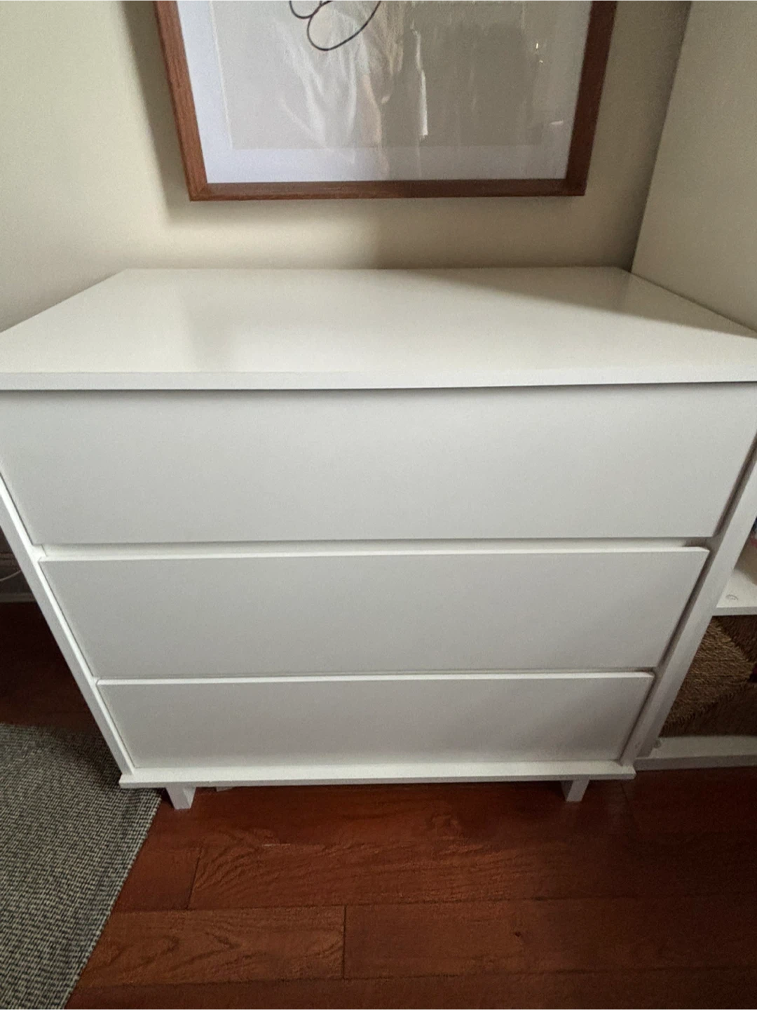 White 3-Drawer Dresser - photo 2