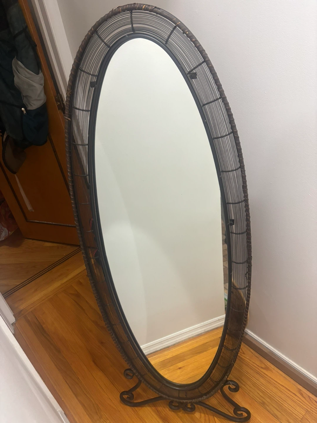 Vintage Oval Standing Mirror