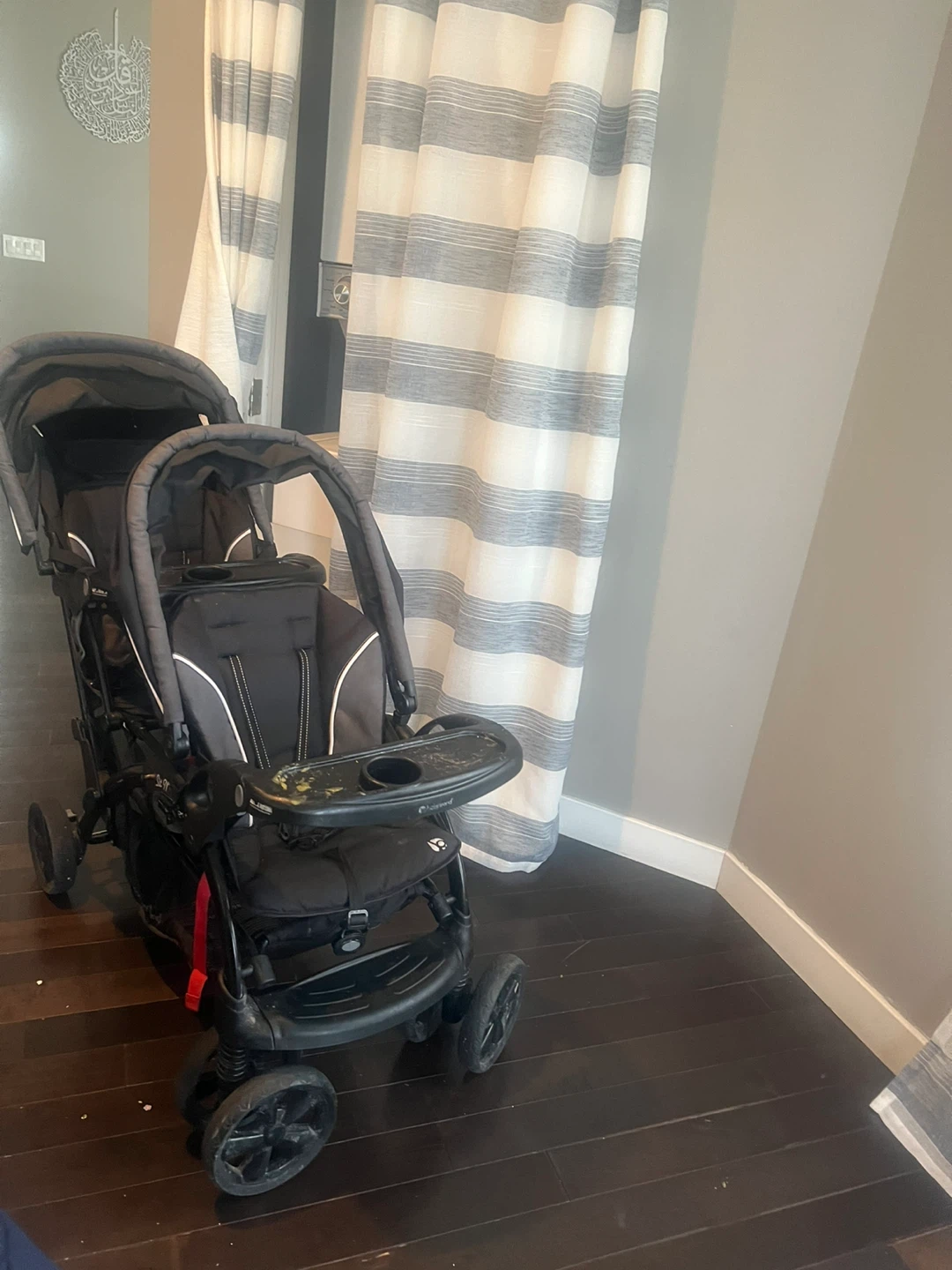 Black Graco Tandem Stroller