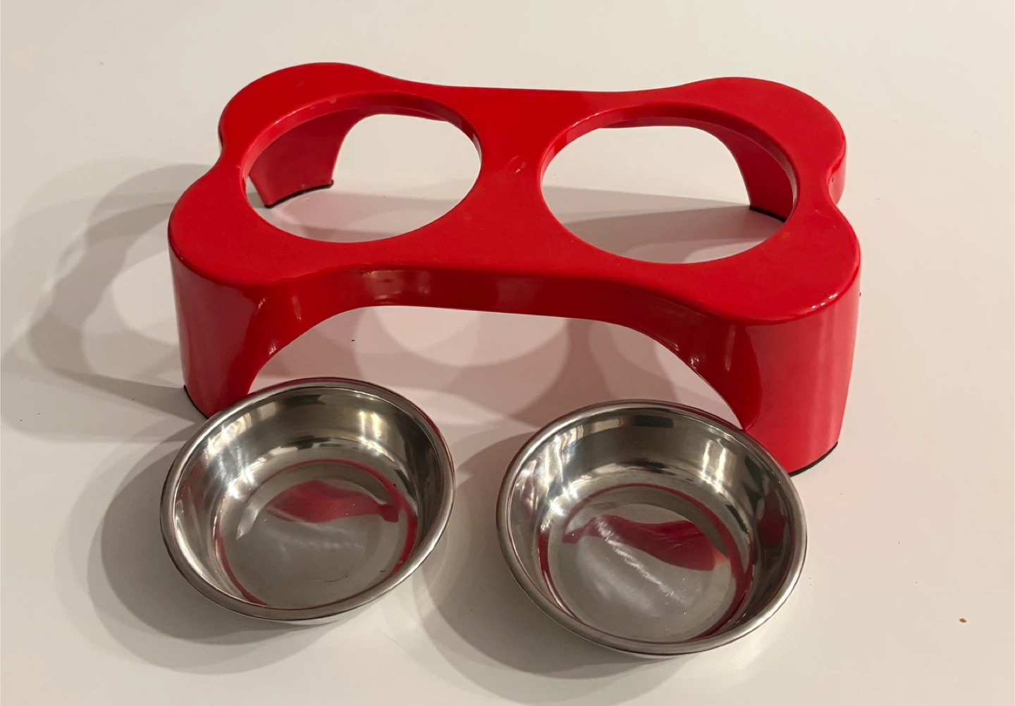 Red Double Dog/Cat Bowl Feeder Set! - photo 2