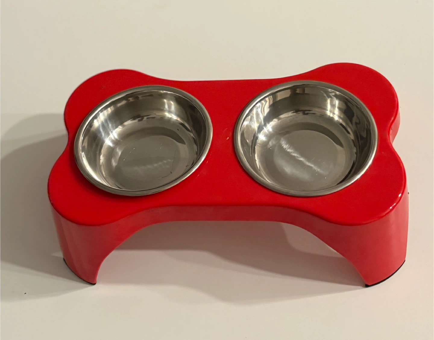 Red Double Dog/Cat Bowl Feeder Set! - photo 4