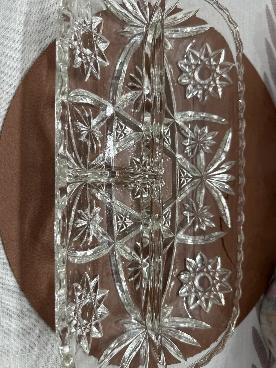 Clear Glass Relish Tray